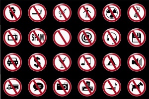 prohibited signs